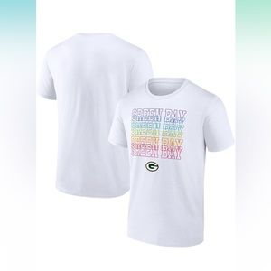 ❤️NFL apparel Football Fanatics Green Bay Packers white T-shirt City Pride XL